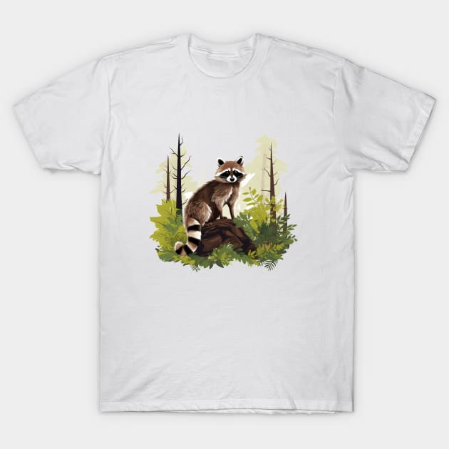 Raccoony Cuteness T-Shirt by zooleisurelife